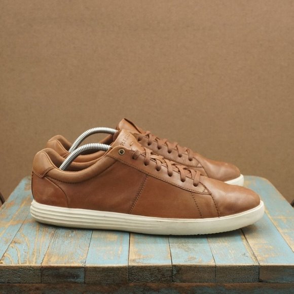 Cole Haan Other - Cole Haan Mens C32500 Reagan Lace Up Sneakers Size 10 M Tan Brown Leather Casual